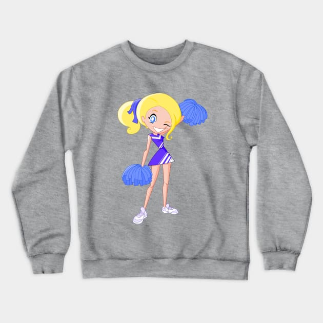 Cheerleader Crewneck Sweatshirt by DigiToonsTreasures